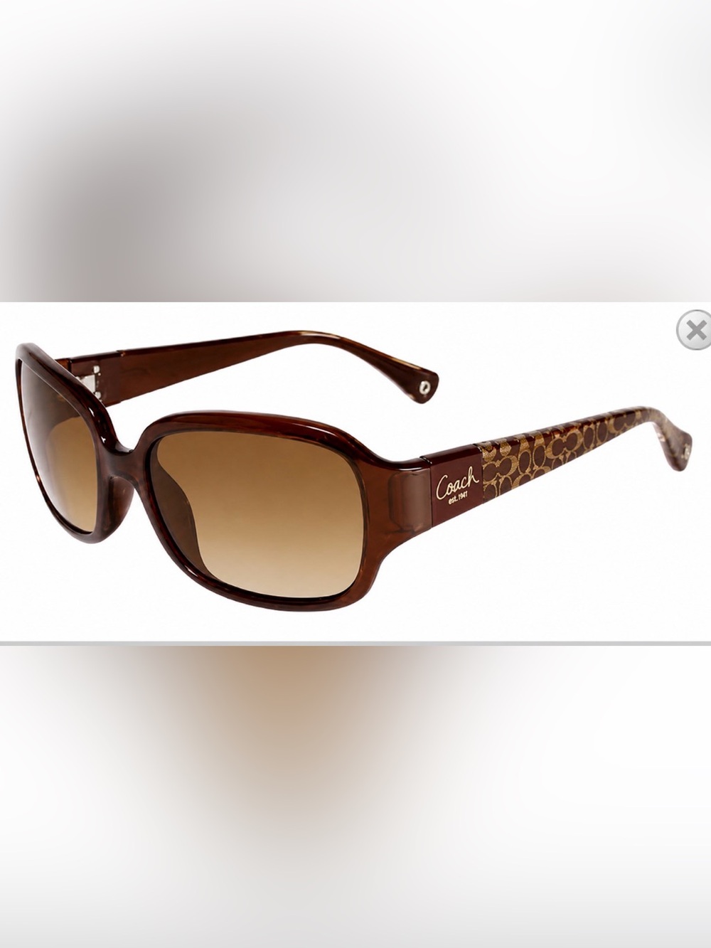 Coach S3002 Signature Brown Tortoise Gradient Lens Women's Sunglasses